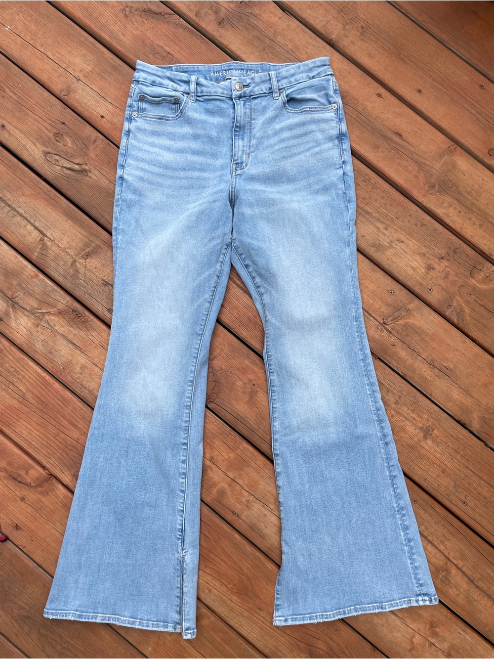 American Eagle Outfitters Curvy Super High-Rise Flare Jeans